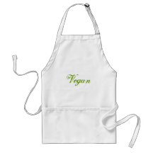 Vegan. Green. Slogan. Custom Aprons