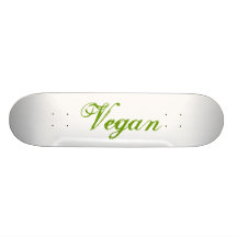 Vegan. Green. Slogan. Custom Skate Board Decks