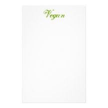 Vegan. Green. Slogan. Custom Personalised Stationery