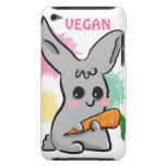 Vegan grey bunny with carrot iPod Touch Case casemate cases