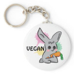 Vegan grey cute bunny with carrot keychain keychains