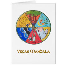 Vegan Mandala Greeting Card