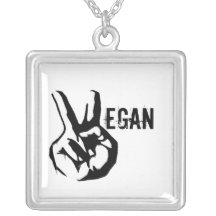 Vegan Peace Necklace