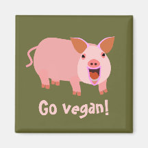 Vegan Pig Magnet