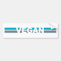 Vegan Stripes Bumper Stickers