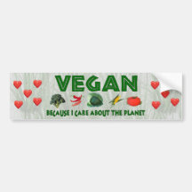 Vegans for the Planet Bumper Stickers