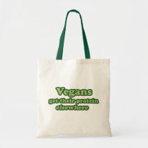 Vegans get their protein Elsewhere Tote Bag