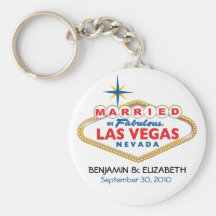 Vegas Destination Wedding Commemorative Keychain