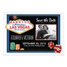 Vegas Destination Wedding Save the Date Invitation