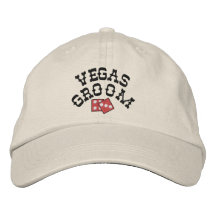 Vegas Groom Embroidered Hat