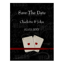 vegas save the date announcement postcards