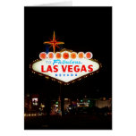 Vegas Sign Lit Up Card