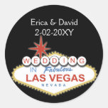 Vegas wedding envelope seal round sticker