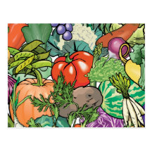 Vegetable Gardener Post Cards