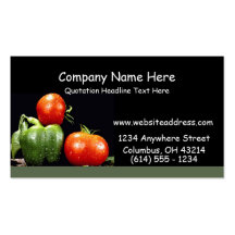 Vegetables Business Cards