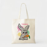 Vegetables  grey cute bunny with carrot bag