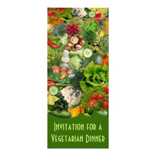 Vegetarian Dinner Personalized Announcements