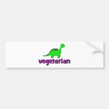 Vegetarian - Dinosaur Design Bumper Sticker