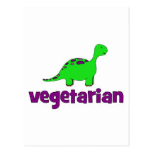 Vegetarian - Dinosaur Design Postcards