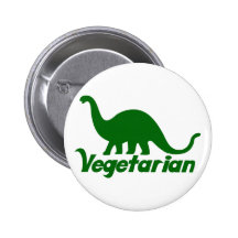 Vegetarian Dinosaur Pinback Buttons