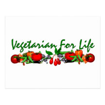 Vegetarian For Life Postcards