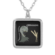 Vegetarian Zombie wants Graaaains! Personalized Necklace