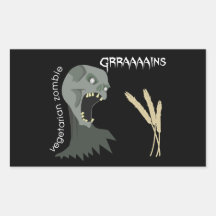 Vegetarian Zombie wants Graaaains! Stickers