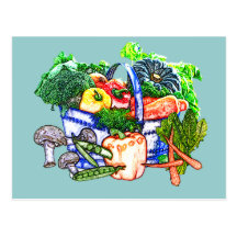 Veggie Basket Postcard