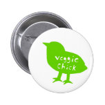 Veggie Chick Button (Green)