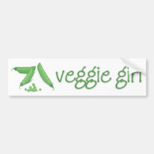 Veggie Girl Bumper Sticker