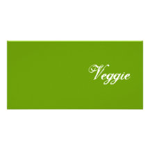 Veggie. Green. Slogan. Picture Card