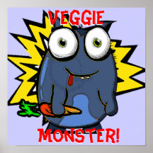 Veggie Monster Poster
