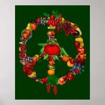 Veggie Peace Sign Print