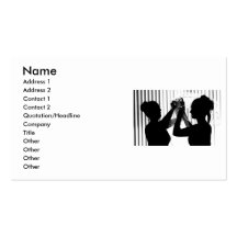 Veil Adjust Bride Photograph B/W Wedding Picture Business Card Templates
