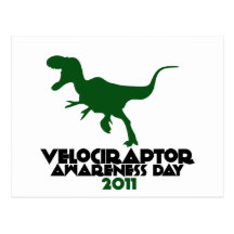 Velociraptor Awareness day 2011 Postcards