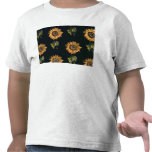 Velours au Sabre silk decoration of Sunflowers T-shirt