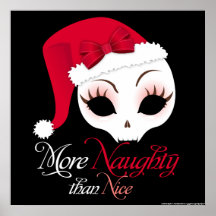 Velusa Skullie "More Naughty than Nice" Poster