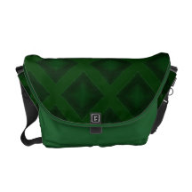 Velvet Diamonds (Green) Messenger Bags