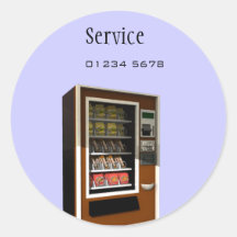 vending machine service tag stickers