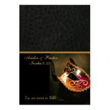 Venetian Masquerade Mask Placecard Business Card