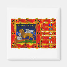 Veneto waving flag magnet