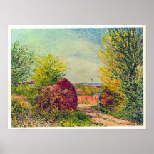 Veneux-Nadon in the spring by Alfred Sisley Print
