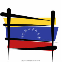 Venezuela Brush Flag Acrylic Cut Out