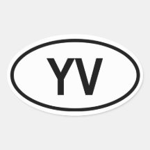 Venezuela "YV" Oval Sticker