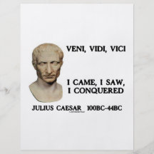 Veni, Vidi, Vici - I Came, I Saw, I Conquered Personalized Flyer