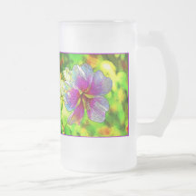 "Venice Flower" Frosted Glass Mug