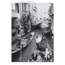 Venice Gondola Romantic Italy Greeting Note Card