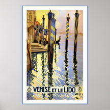 Venice Italy / Venise Et Le Lido Travel Posters
