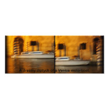 Venice motorboat diptych. photo print