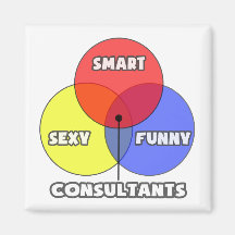 Venn Diagram .. Consultants Fridge Magnet